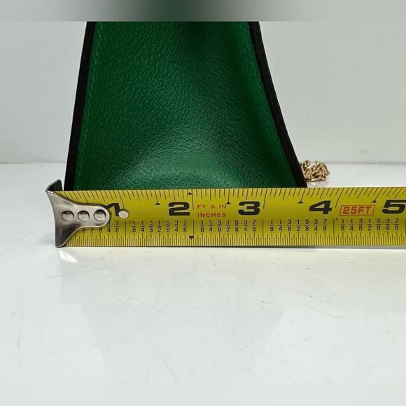 Gucci Linea Ricami Shoulder Bag Embroidered Leather Green Cat - Picture 13 of 13